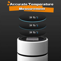 Botella de Agua Electrónica para Exteriores de 500 ml, de Acero Inoxidable, Aislada al Vacío, con Pantalla LED Inteligente con Recordatorio Térmico, para Viajes