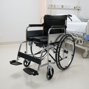 <span class=keywords><strong>Fauteuil</strong></span> <span class=keywords><strong>roulant</strong></span> manuel pliable en acier carbone léger Anmiao à <span class=keywords><strong>prix</strong></span> avantageux avec certification CE, capacité de 100 kg pour personnes handicapées - Product Image 1