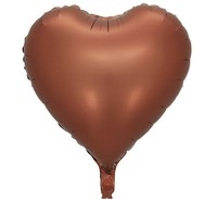 Ballon en aluminium Emay de 18 pouces, crème caramel, blanc, en forme de cœur et d'étoile, à l'hélium, populaire pour la Saint-Valentin et la décoration de mariage