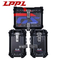 Promotion : Top Case Moto en Aluminium 55I, Lot de 3 Boîtes Antivol pour Motos de Tourisme/Cruisers