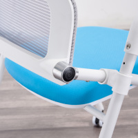Chaise de formation pliable personnalisable sans accoudoirs ni accoudoirs de type dossier en maille pour écoles et bureaux