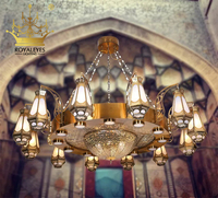 Lustre islamique éclairage décoratif mosquée Design musulman suspension or lustre en laiton antique