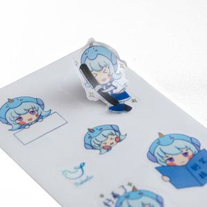 Autocollant personnalisé transparent imperméable imprimé sur mesure pour clavier, jouet, réfrigérateur, découpé à la forme, motif dessin animé - Product Image 5