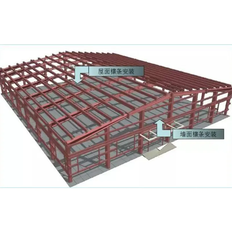 Goedkope Prefab Metalen Frame Constructie Ontwerp Stalen Structuur Magazijntekeningen In Zuid-Afrika