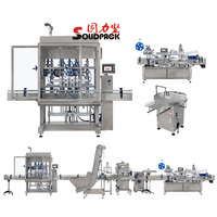 Ligne de production de machine de remplissage et de bouchage de petites bouteilles professionnelle entièrement automatique Solidpack pour savon liquide détergent à lessive