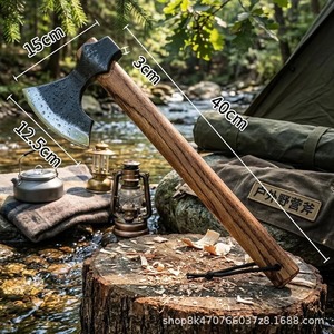 Outdoor Camping Axe Multi-purpose 90mm Blade 250mm Handle Tomahawk For Wood Chopping Survival Logging - Product Image 2