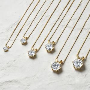 Collar con Colgante de Moissanita Redonda de 1, 2 o 3 Quilates, Chapado en Oro, Plata de Ley 925, VVS, con Certificado GRA - Product Image 2