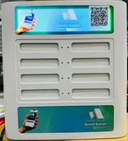 Estación de Alquiler de Baterías Portátiles NEO 8A 4G IoT con 8 Baterías de 6000mAh, Cargador Compartido Compacto de Escritorio con Código QR Retroiluminado