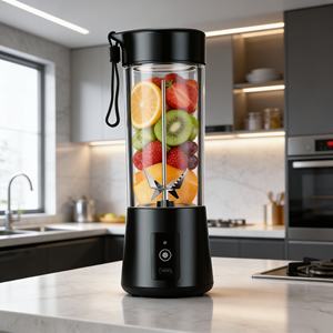 Heavy Duty 400ml Portable Battery-Powered Juicer Blender USB Charging BPA-Free Food Grade Low-Noise Ice Smoothie <b>Maker</b> Hotel - Product Image 4