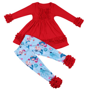 niñas conjunto de ropa de Otoño de manga larga de color sólido top + IMPRESIÓN DE HIELO pantalones para <span class=keywords><strong>chica</strong></span> - Product Image 2