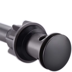 现代哑光黑色排水塞溢流盆PP材料弹出式浴室水槽排水器防止堵塞 - Product Image 3