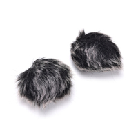 Microphone d'extérieur professionnel, 4 pièces, anti-vent en fourrure, pour Mini souris Lavalier compacts avec clip