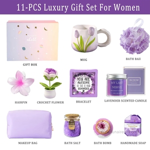 Offerta Speciale 2026: Set Regalo di Lusso Personalizzato per Donne con Lavanda e Bagno di Schiuma, Ideale per Compleanni e Matrimoni - Product Image 2