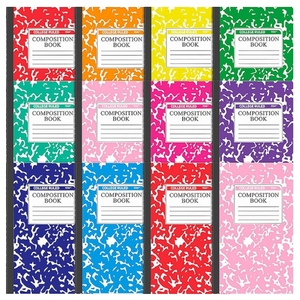 Taccuino di composizione della scuola di musica per studenti delle scuole LOGO americano taccuino verde in marmo rosso nero - Product Image 3