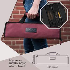 Étui de rangement pliable pour couteau de voyage imperméable, échantillon gratuit, fermeture éclair robuste, toile, matériel pour couteau - Product Image 5