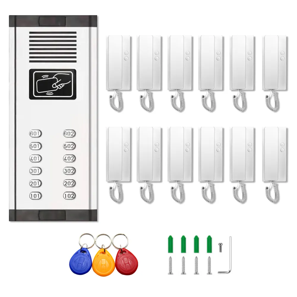 10 Gebruikers 8 Gebruikers 6 Multi-Appartement Gebruikers Appartement Intercom Systeem Intercom Voor Thuis 12 Appartementdeur Intercom Kit