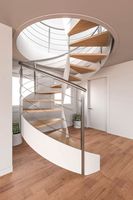 Bande métallique en spirale, fil personnalisé, conception de balustrade d'escalier en bois