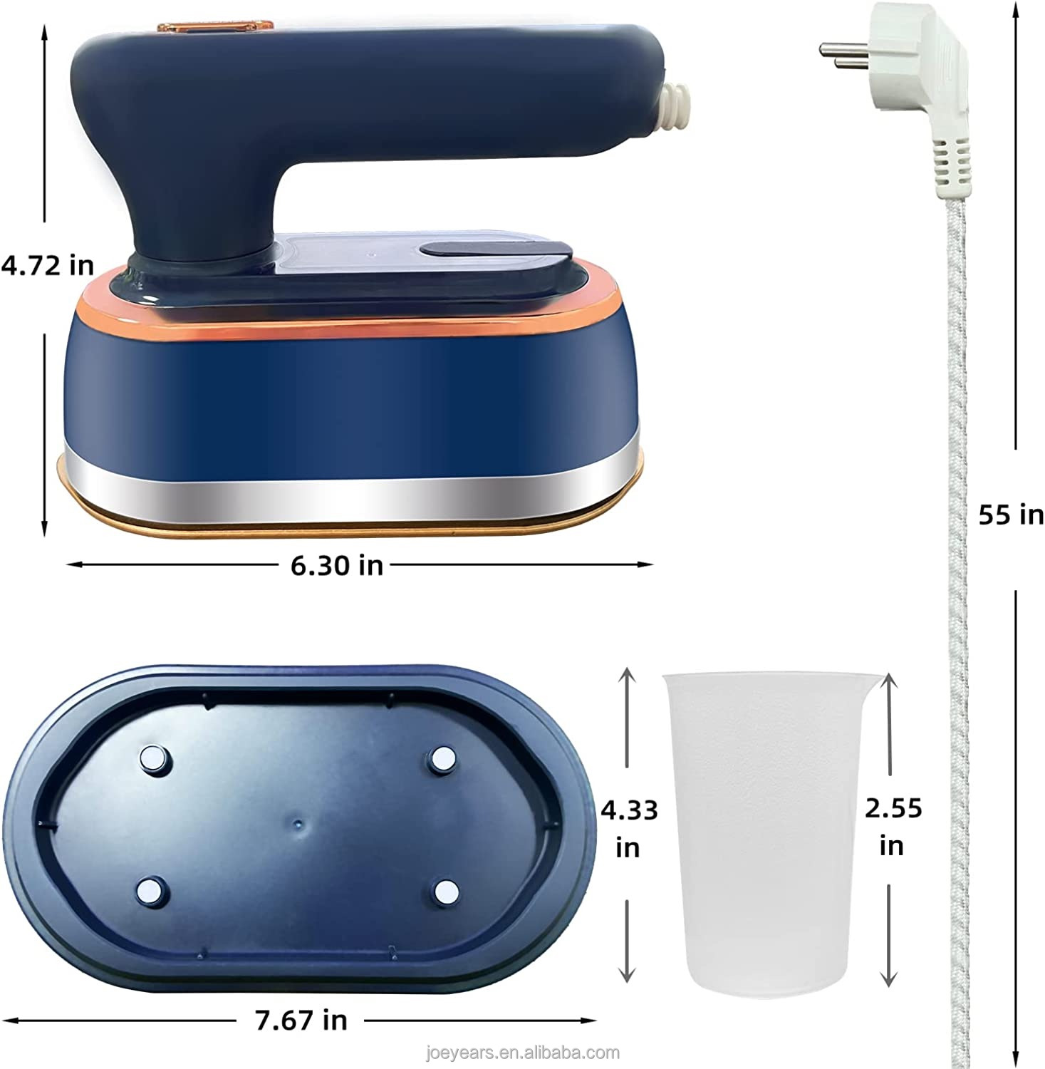 2 in 1 Handheld Foldable Garment Steamer Machine 120ML Electric 1200W Iron Steamer Portable High Power Steam Ironing Machine