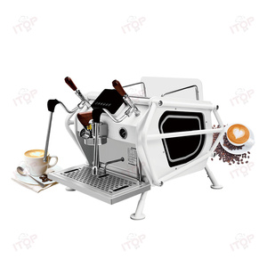 Коммерческий Итальянский Эспрессо полуавтоматическая кофемашина высокого качества новый оригинальный Профессиональный нержавеющая сталь Электрический источник - Product Image 5