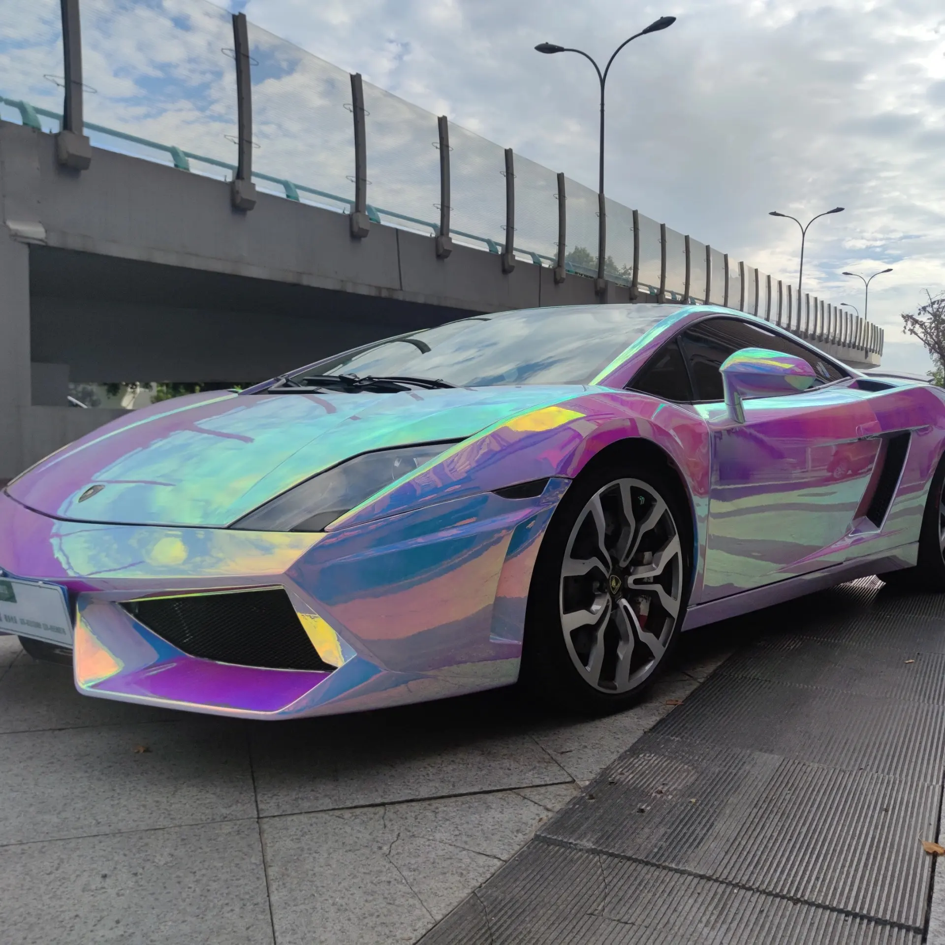 Rainbow Chrome Car Wrap Vinyl PVC Auto Car Stickers Vinyl Frog Wrap Stickers 1.52 x 18m Car Vinyl Wrap