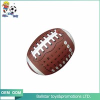 Ballon de rugby en PVC marron de 6 pouces en gros, jouet promotionnel en cuir et peluche