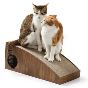 Bền cong cầu tam giác mèo gãi Hội Đồng Quản trị có thể gập lại trong nhà vật nuôi đồ chơi-dọc ngang tiết kiệm vận chuyển gồ ghề mèo