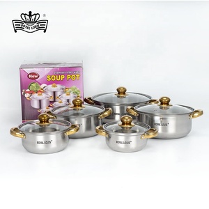Lot de 10 casseroles en acier inoxydable personnalisables à prix réduit pour casseroles à soupe coffret cadeau commercial batterie de cuisine - Product Image 1