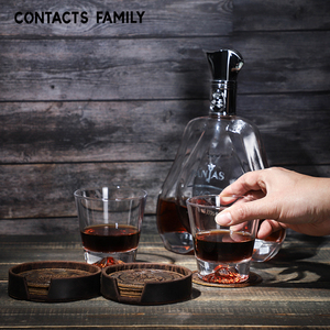 ถาดรองแก้วกาแฟหนังแท้สไตล์ยุโรป6ชิ้น/เมตร - Product Image 3