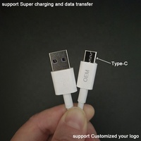 Cables de Datos USB a USB Tipo C, Portátiles, Cortos de 20 cm, Ultraligeros, Mini, con Supercarga de 5A