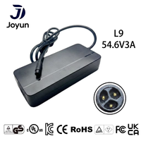 Chargeur rapide au lithium haute puissance 54,6 V 3 A avec prise personnalisée et protection complète du circuit pour trottinette électrique 48 V L9 avec ODE et OEM