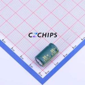 CV331MFA16BP Through-Hole <b>Aluminum</b> <b>Electrolytic</b> <b>Capacitor</b> Through hole,D10xL16mm 330uF 20% 35V 1.2A-100kHz - Product Image 1