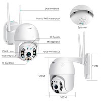 Kamera WiFi PTZ Luar Ruangan 2MP 270 °   Kamera CCTV IP Tahan Air dengan Penglihatan Malam Berwarna, Audio Dua Arah, OEM Grosir untuk Keamanan Rumah dan Toko