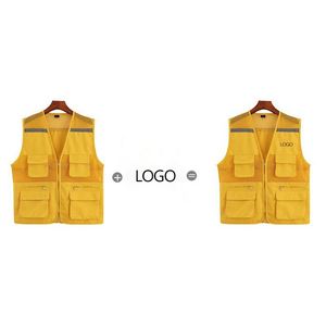 Gilet de sécurité réfléchissant multicolore personnalisé avec logo OEM et poches, veste de sécurité haute visibilité pour hommes et femmes, uniforme d'ingénieur - Product Image 2
