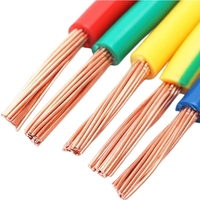 Alambre eléctrico de cobre revestido de nailon con aislamiento de PVC UL83 al por mayor, alambre eléctrico de cobre eléctrico de construcción Thhn