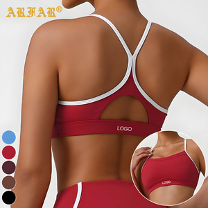 Cross Back Workout <strong>Bra</strong> for Women Wholesale 2026 Women's Color Blocking Shockproof Quick Dry Removable Pads Yoga Sports <strong>Bras</strong> - Product Image 1