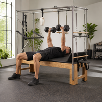 Table de Pilates Cadillac Trapeze en bois, machine d'exercice réglable pour entraînement à domicile, équipement de fitness pour studio de Pilates