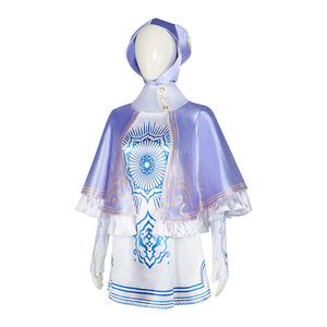Costume de cosplay Ingrid de Street Fighter, ensemble robe et cape à capuche en satin, tenue de jeu de rôle pour Halloween, performance scénique - Product Image 4