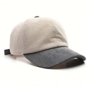 Casquettes de papa en velours côtelé avec logo personnalisé, casquette de papa bicolore, gorras, nouvelles casquettes de papa pour toutes les saisons, logos brodés personnalisés - Product Image 5