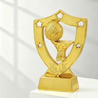 Trophée de basket-ball en résine dorée JINZUN, trophée MVP de la ligue, vente en gros d'usine, trophée de dunk de basket-ball, coupe de compétition sportive pour enfants