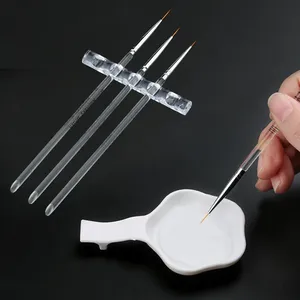 1 Set Nail <b>Brush</b> Holder Stand Salon Pen Rack Accessoire <b>Brushes</b> for Manicure Tool Acrylic Nail Art <b>Brush</b> Holder Carrier Storage - Product Image 5