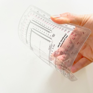 En Çok Satan Plastik 1.2mm Kalınlığında Şeffaf Kare Çizim Şablonu Açıölçer 12cm Maksimum Uzunluk Özel Logo Seçeneği - Product Image 6