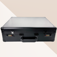 Boîte à outils en aluminium noir Glasco Gls-Bx9 avec serrure à code, boîte de rangement pour cartes, boîte à documents en aluminium personnalisée ODM/OEM, garantie 3 ans