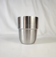 Tasse à café expresso en verre empilable de 300 ml (10 oz) avec isolation sous vide, en acier inoxydable, gobelet métallique incassable pour l'extérieur