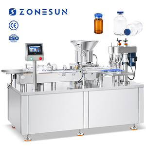 เครื่องปิดฝาขวดแก้วแบบหมุนอัตโนมัติความเร็วสูง ZONESUN ZS-YG100D หัวคู่ สำหรับปิดฝาแบบพลิกออก - Product Image 1