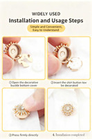Cubrebotones de cristal para mujer, botón a presión, joyería, ropa, botones, gemelos, camisa