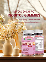 Gummies de Myo-Inositol et D-Chiro-Inositol (60 pièces) à Marque Blanche – Rapport 40:1 – Soutien à l'Équilibre Hormonal Féminin et à la Régularité du Cycle – Fournisseur OEM