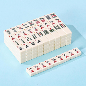 Tuiles de Mahjong Américaines Modernes de Luxe en Acrylique de Haute Qualité, 166 Tuiles Blanches de 1,2 Pouce, Pliables, Écologiques et Portables, pour la Vente en Gros - Product Image 2