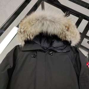 Giacca Invernale da <span class=keywords><strong>Uomo</strong></span> Impermeabile Taglie Forti in Tela Lavata <span class=keywords><strong>con</strong></span> Cappuccio in Pelliccia di Coyote, Piumino Bomber Casual - Product Image 6