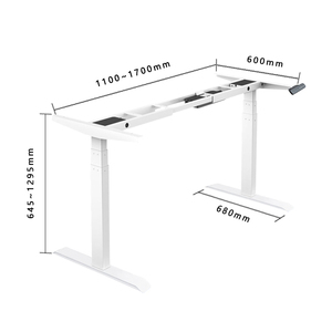 Office Furniture Electric Height Adjustable <strong>Desk</strong> Work Table <strong>Frame</strong> Modern <strong>Steel</strong> <strong>Frame</strong> + Melamine Top Metal Iron Contemporary - Product Image 6