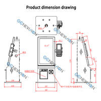 15.6 pouces de bureau Android PC tout en un écran tactile Machine de paiement en libre-service avec imprimante QR Code Scanner POS Bracket